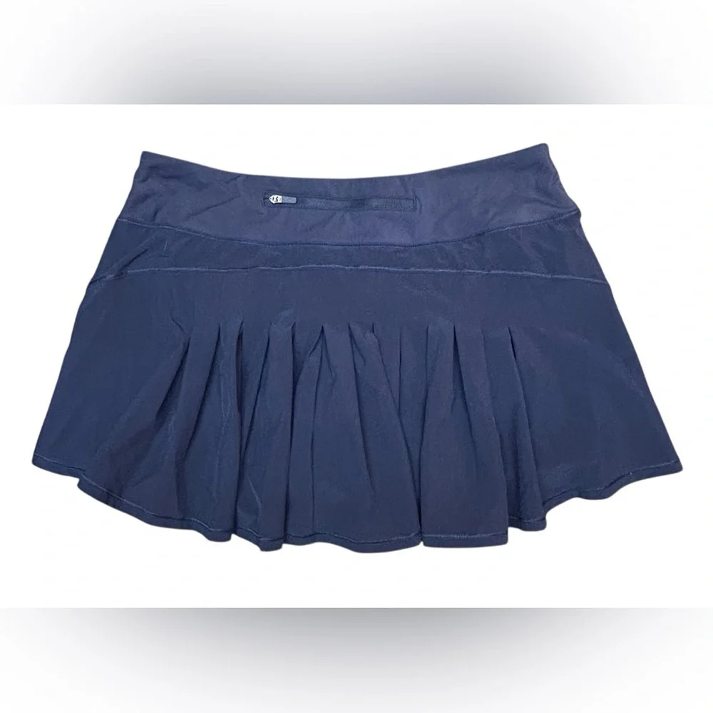 CRZ YOGA Women's Quick Dry Pleated Tennis Skort Athletic Sporty Size M Navy - Picture 4 of 7